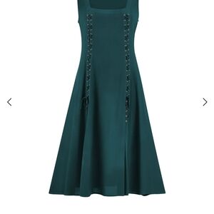 Peackock Lace-Up Maxi Overdress By HolyClothing Size L